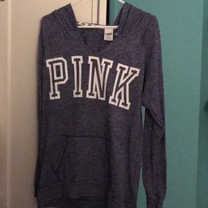 Pink knit sweater hoodie